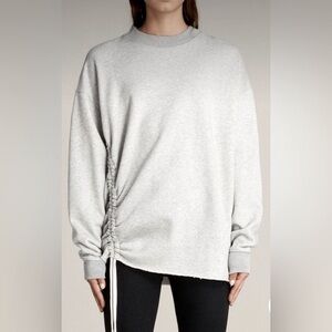 Bardot sweater with stylish ruching